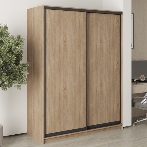MebelStar Two-door wardrobe Standard BG 2DSP Sonoma Oak, 160x45x210 cm (MBS-10882)