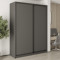 MebelStar Two-door wardrobe Uni BG 2DSP Anthracite, 180x45x240 cm (MBS-10442)