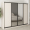 MebelStar Four-door wardrobe Standard BG 2DSP/2 Mirrors Cashmere, 250x45x210 cm (MBS-11842)