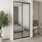 MebelStar Two-door wardrobe Standard BG 2 Mirrors Cashmere, 130x45x240 cm (MBS-10312)