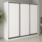 MebelStar Three-door wardrobe Combo BG 3DSP Alaska white, 220x45x210 cm (MBS-8872)