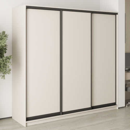 MebelStar Three-door wardrobe Combo BG 3DSP Cashmere, 220x45x210 cm (MBS-8932)