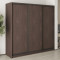 MebelStar Three-door wardrobe Combo BG 3DSP Ristreto oak, 220x45x210 cm (MBS-8992)