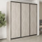 MebelStar Three-door wardrobe Combo BG 3DSP Alaska gray, 220x60x240 cm (MBS-9522)
