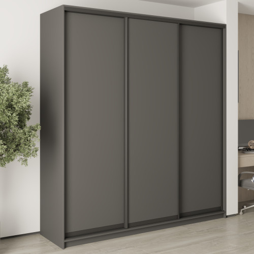 Шкаф-купе трехдверный MebelStar Комбо BG 3ДСП 220x45x240 см Антрацит (MBS-9432)