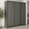 MebelStar Three-door wardrobe Combo BG 3DSP Anthracite, 220x60x240 cm (MBS-9442)