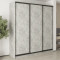 MebelStar Three-door wardrobe Combo BG 3DSP Concrete, 220x60x240 cm (MBS-9502)