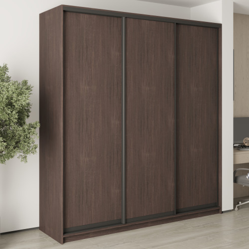 MebelStar Three-door wardrobe Combo BG 3DSP Ristreto oak, 220x45x240 cm (MBS-9532)