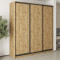 MebelStar Three-door wardrobe Combo BG 3DSP Tahoe oak, 220x60x240 cm (MBS-9582)