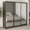 MebelStar Three-door wardrobe Combo BG 3 Mirrors Ristreto oak, 220x45x210 cm (MBS-9352)