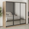 MebelStar Three-door wardrobe Combo BG 3 Mirrors Sonoma oak, 220x45x210 cm (MBS-9272)