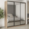 MebelStar Three-door wardrobe Combo BG 3 Mirrors Sonoma oak, 220x60x240 cm (MBS-9822)