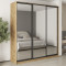 MebelStar Three-door wardrobe Combo BG 3 Mirrors Tahoe Oak, 220x60x240 cm (MBS-9942)