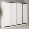 MebelStar Four-door wardrobe Standard BG 4DSP Alaska white, 250x45x210 cm (MBS-11762)
