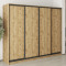 MebelStar Four-door wardrobe Standard BG 4DSP Tahoe Oak, 250x45x210 cm (MBS-11802)