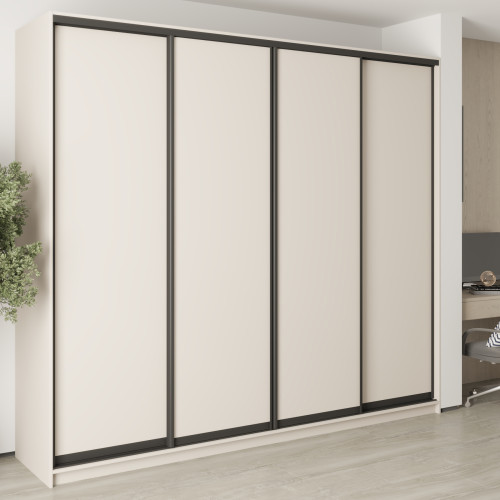 Шафа-купе чотиридверна MebelStar Комбо BG 4ДСП 270x45x240 см Кашемір (MBS-12852)
