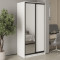MebelStar Two-door wardrobe Standard BG DSP/Mirror Alaska white, 100x45x210 cm (MBS-11002)