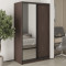MebelStar Two-door wardrobe Standard BG DSP/Mirror Ristreto Oak, 120x45x210 cm (MBS-11022)