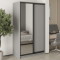 MebelStar Two-door wardrobe Standard BG DSP/Mirror Gray mouse, 120x60x210 cm (MBS-11112)