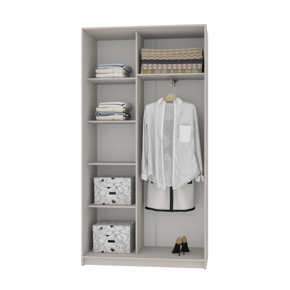 MebelStar Two-door wardrobe Standard BG 2DSP Concrete, 110x45x210 cm (MBS-10832)