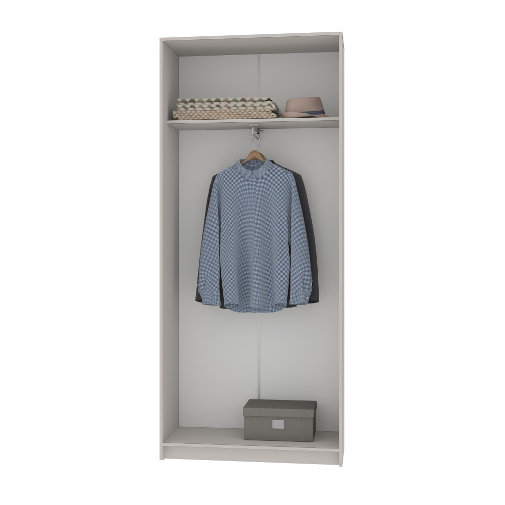 MebelStar Two-door wardrobe Uni BG 2DSP Cashmere, 90x45x210 cm (MBS-11322)