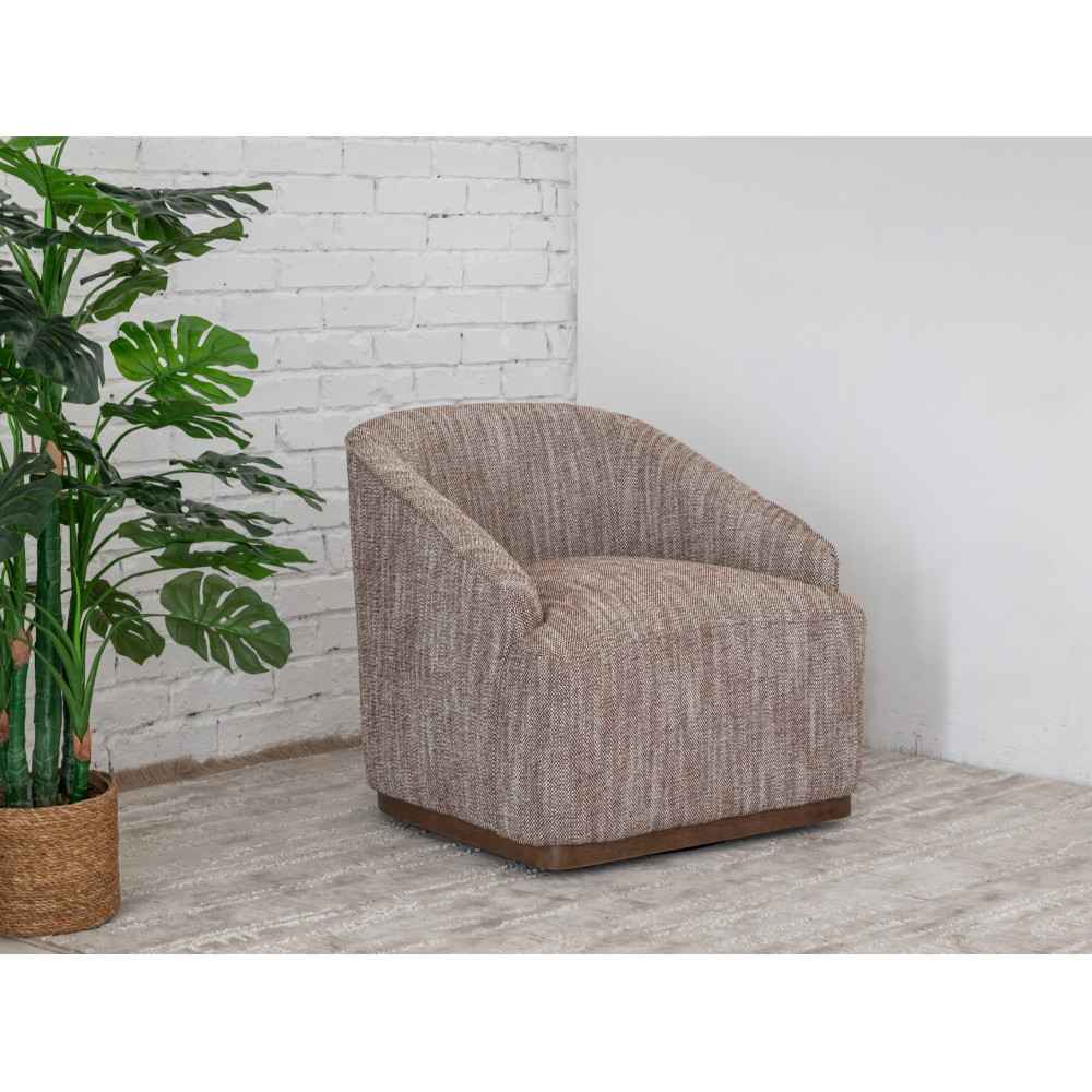 Кресло мягкое поворотное Vetro Тиволи Теплый каштан (VTR-1025)