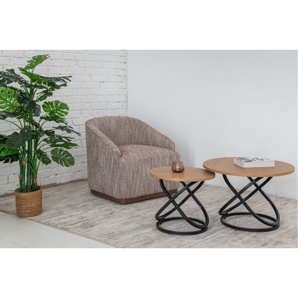 Кресло мягкое поворотное Vetro Тиволи Теплый каштан (VTR-1025)