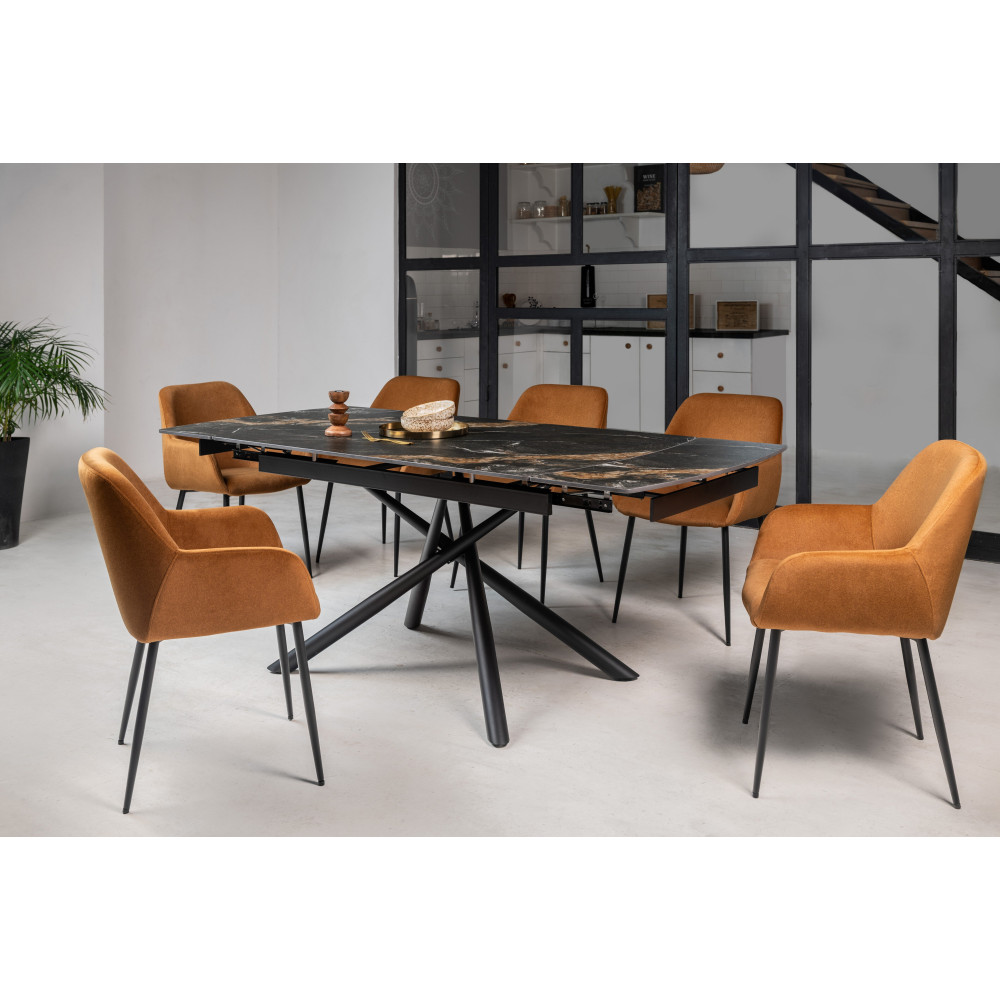 Стул кухонный Vetro M-220 Карамель/Черный (VTR-1045)