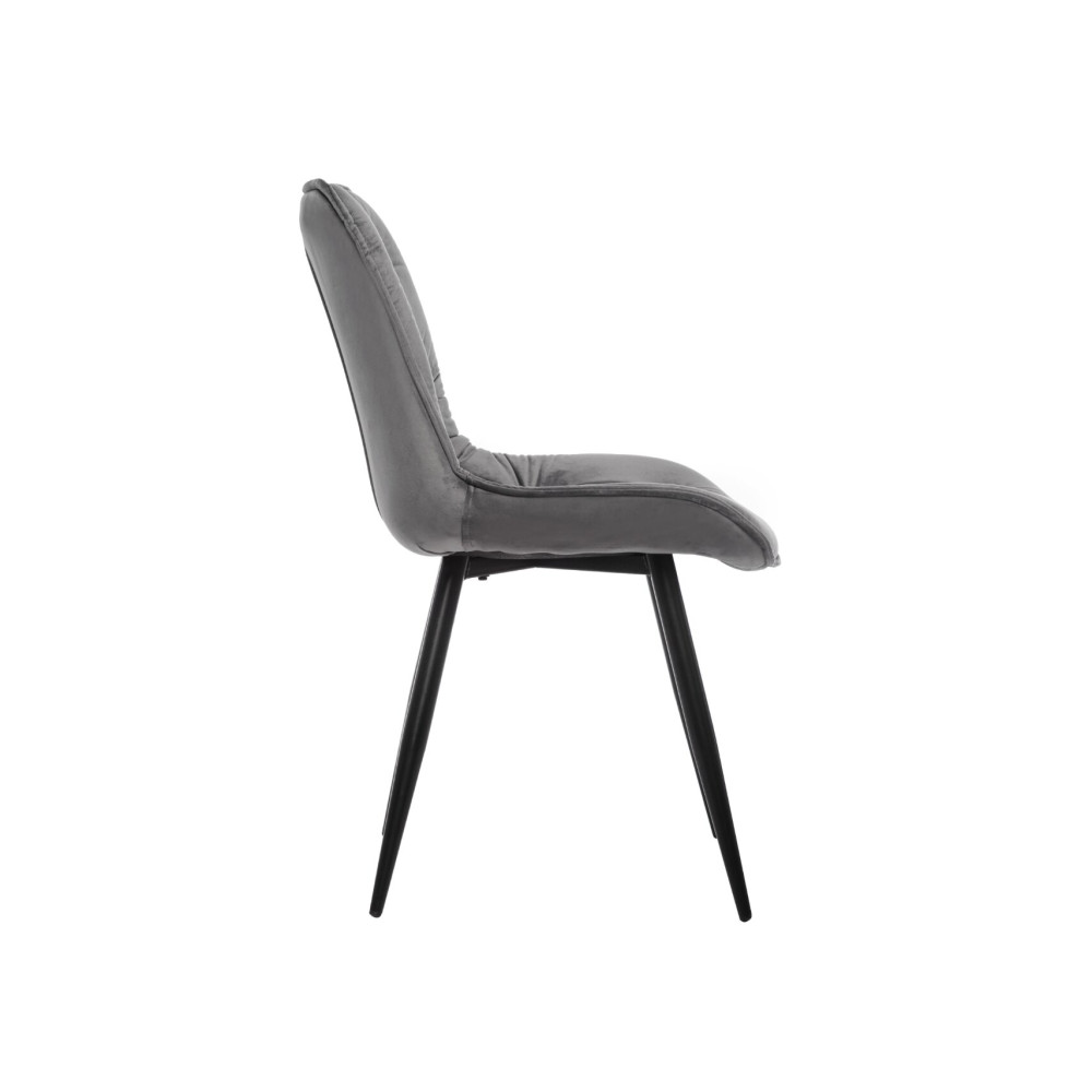 Стул кухонный Vetro M-48 Серый велюр/Черный (VTR-1076)