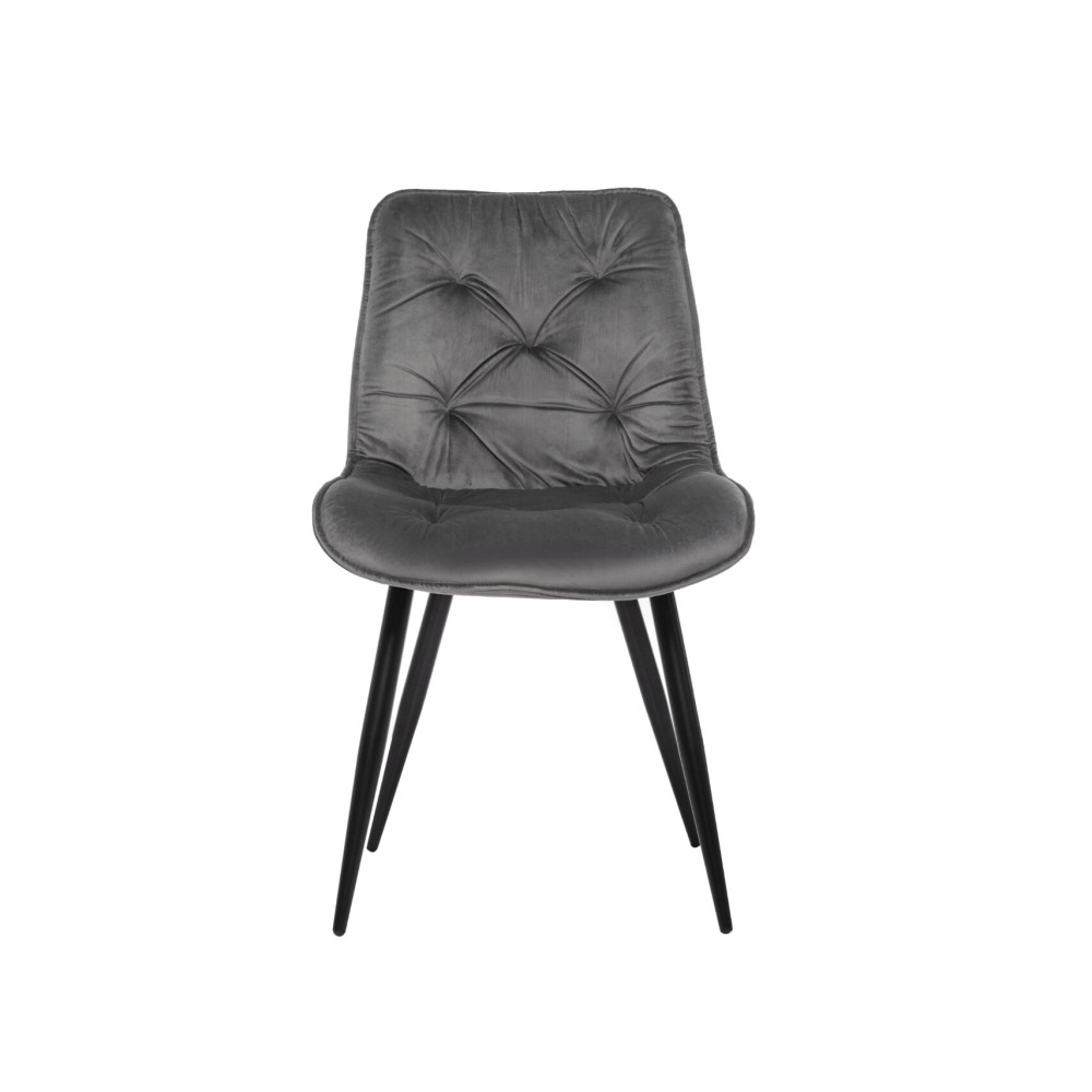 Стул кухонный Vetro M-48 Серый велюр/Черный (VTR-1076)