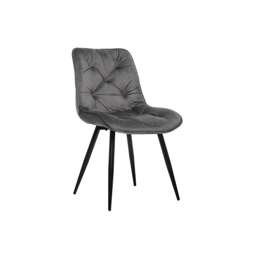 Vetro Kitchen chair M-48 Gray velour/Black (VTR-1076)