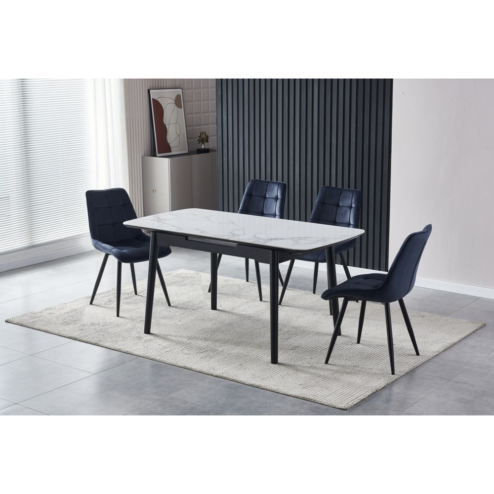 Стул кухонный Vetro N-46 Чернильно-синий/Черный (VTR-1126)