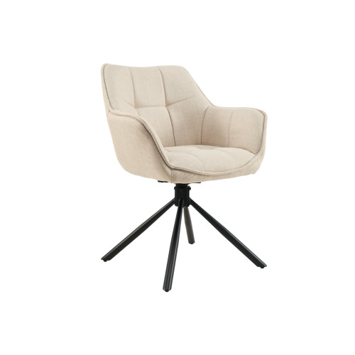 Стілець поворотний Vetro R-69 Айворі/Чорний (VTR-1169)