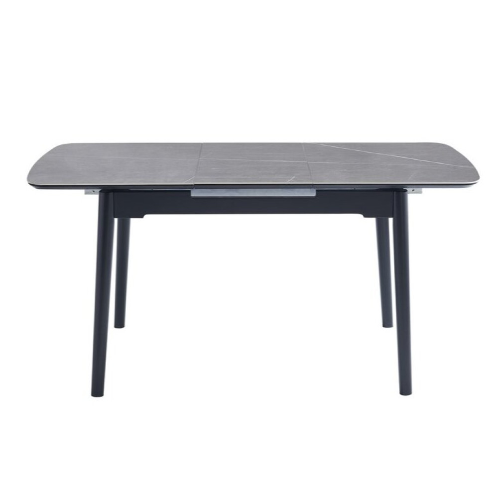 Обеденный керамический стол Vetro TM-76 Петра грей/Черный (VTR-1191)