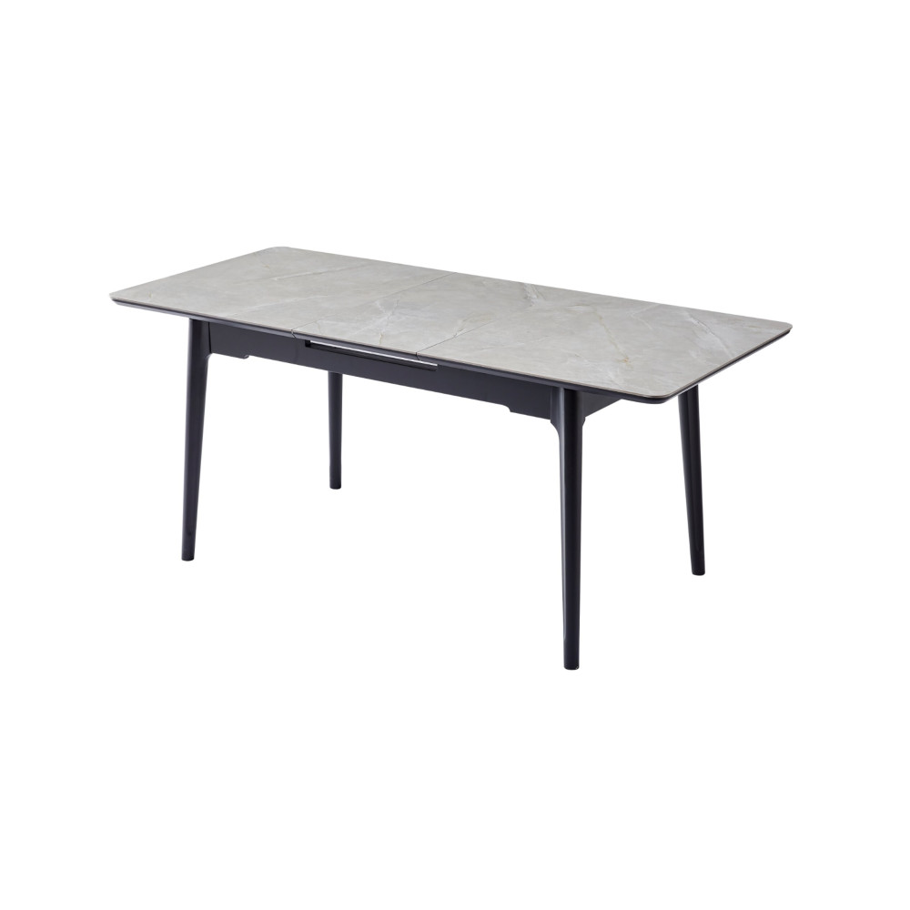 Обеденный керамический стол Vetro TM-89 Серая керамика/Черный (VTR-1221)