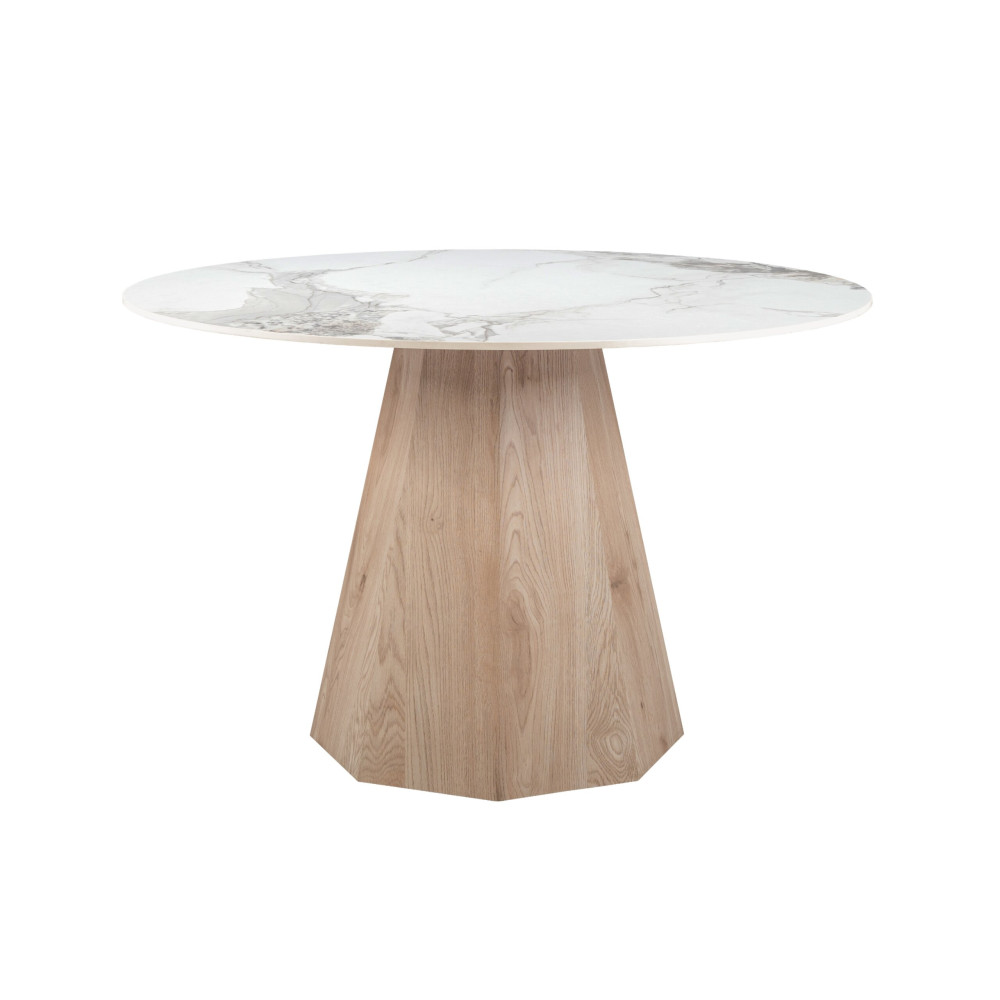 Обеденный керамический стол Vetro Квинто TM-300 Голден сэнд/Дуб (VTR-1241)