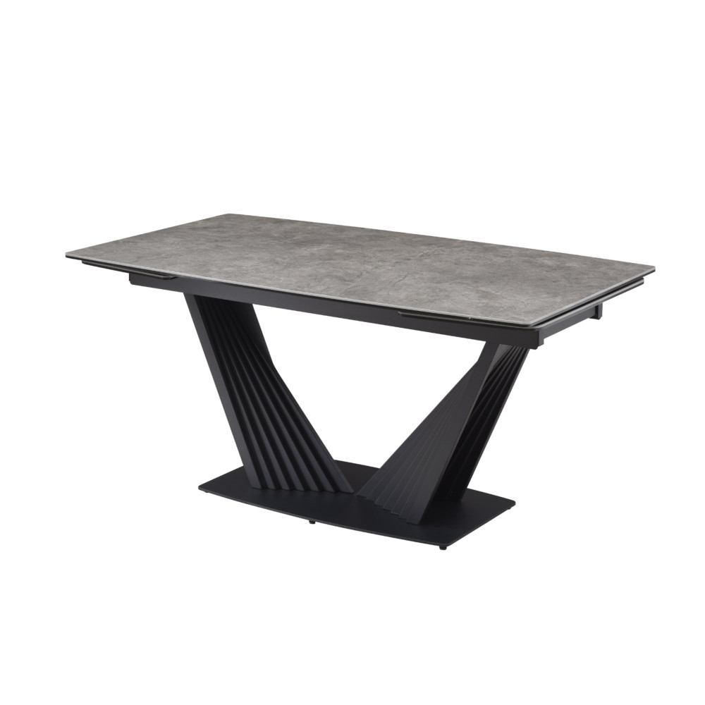Обеденный керамический стол Vetro Феличе TML-1000 Грей шторм/Черный (VTR-1271)