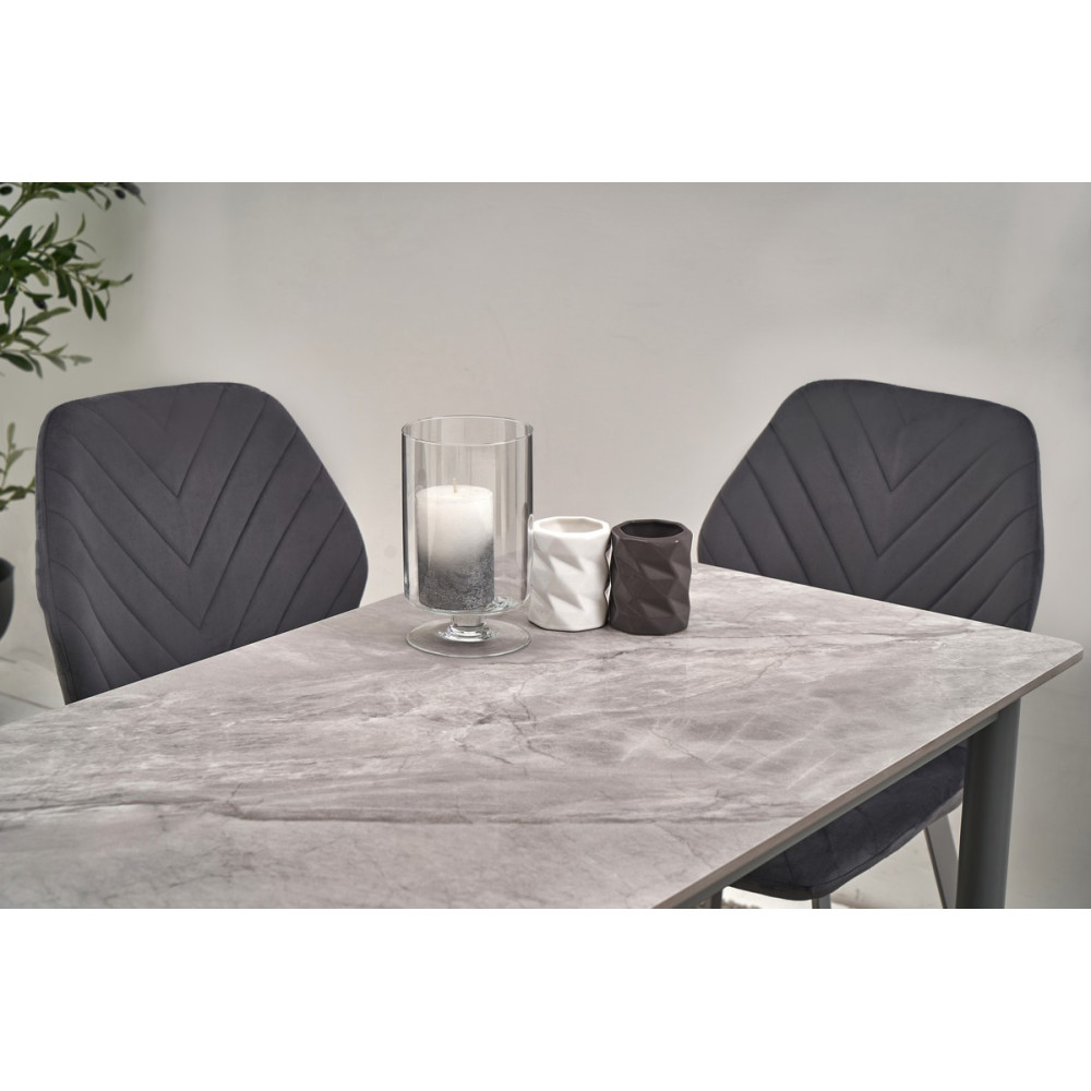 Обеденный керамический стол Vetro TM-110 Ребекка грей/Серый (VTR-1281)