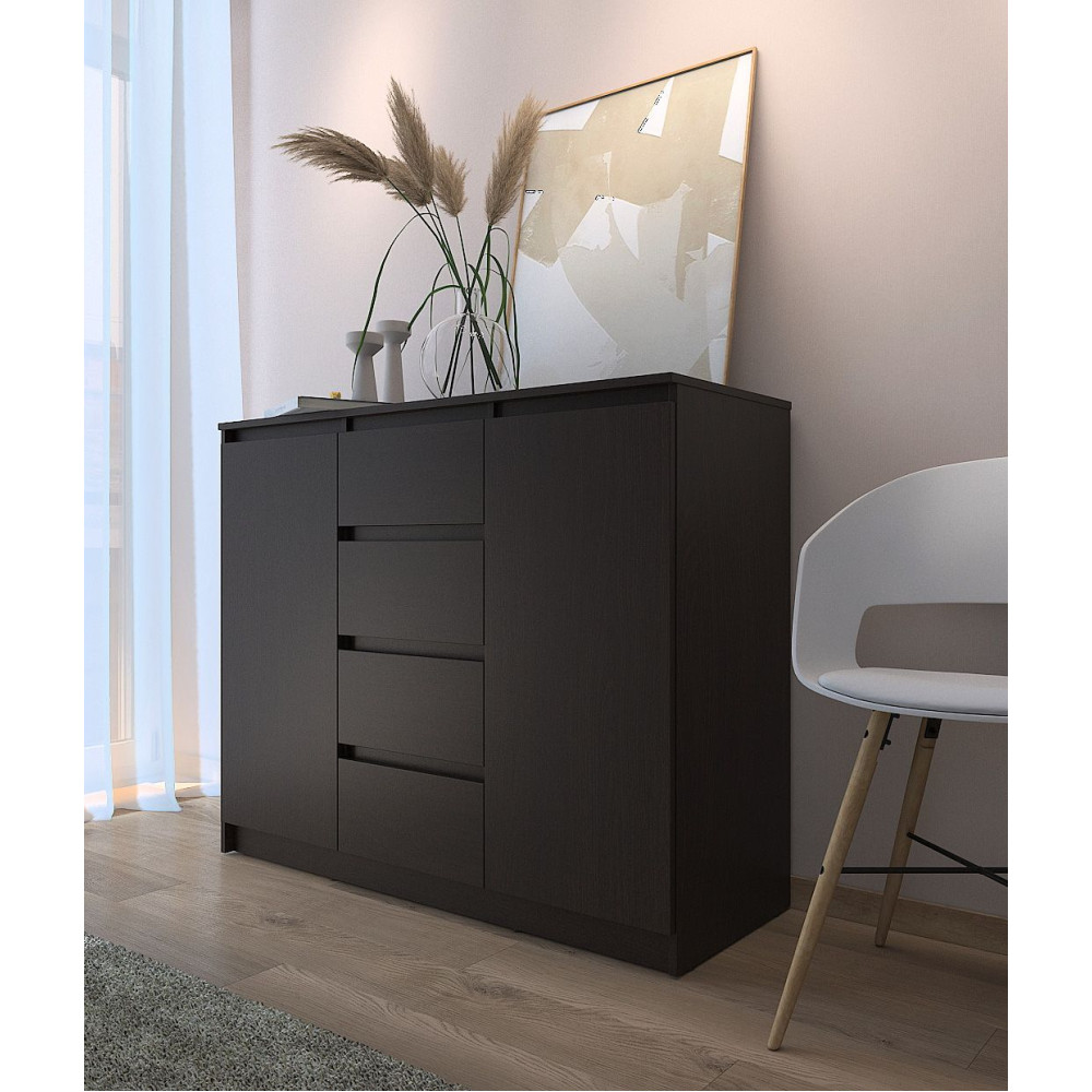 Комод в спальню MebelStar Нео 2Д4Ш 120x43x98 см Венге темный (MBS-1060)