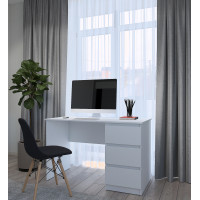 Письменный стол MebelStar Нео СК-3 120x60x75,5 см Аляска белый (MBS-1210)