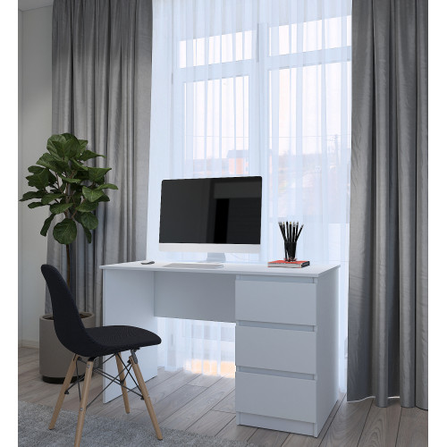 Письменный стол MebelStar Нео СК-3 120x60x75,5 см Аляска белый (MBS-1210)