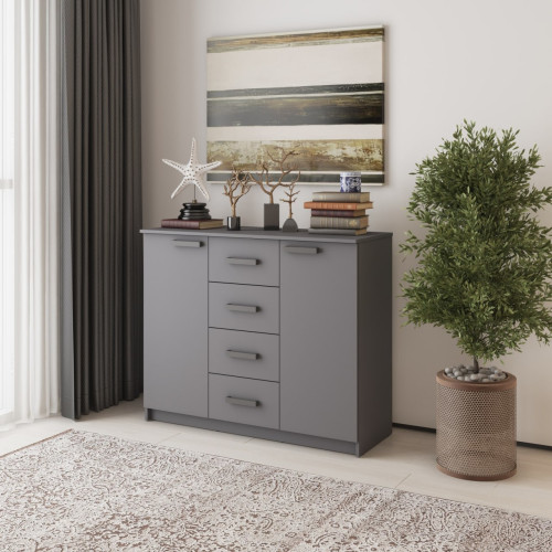 Комод в гостиную MebelStar 4+2 120x45x99 см Антрацит (MBS-1438)