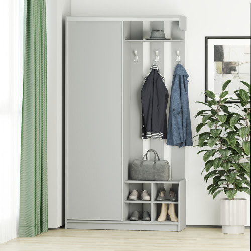 Передпокій MebelStar Лінда 120x40x220 см Сіра мишка (MBS-4372)