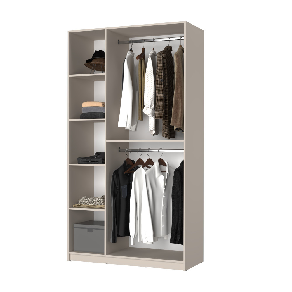 Шкаф 3-дверный с антресолью MebelStar Оскар ДСП BL-B, дополнительная штанга 120x52x260 см Дуб тахо (MBS-4888)