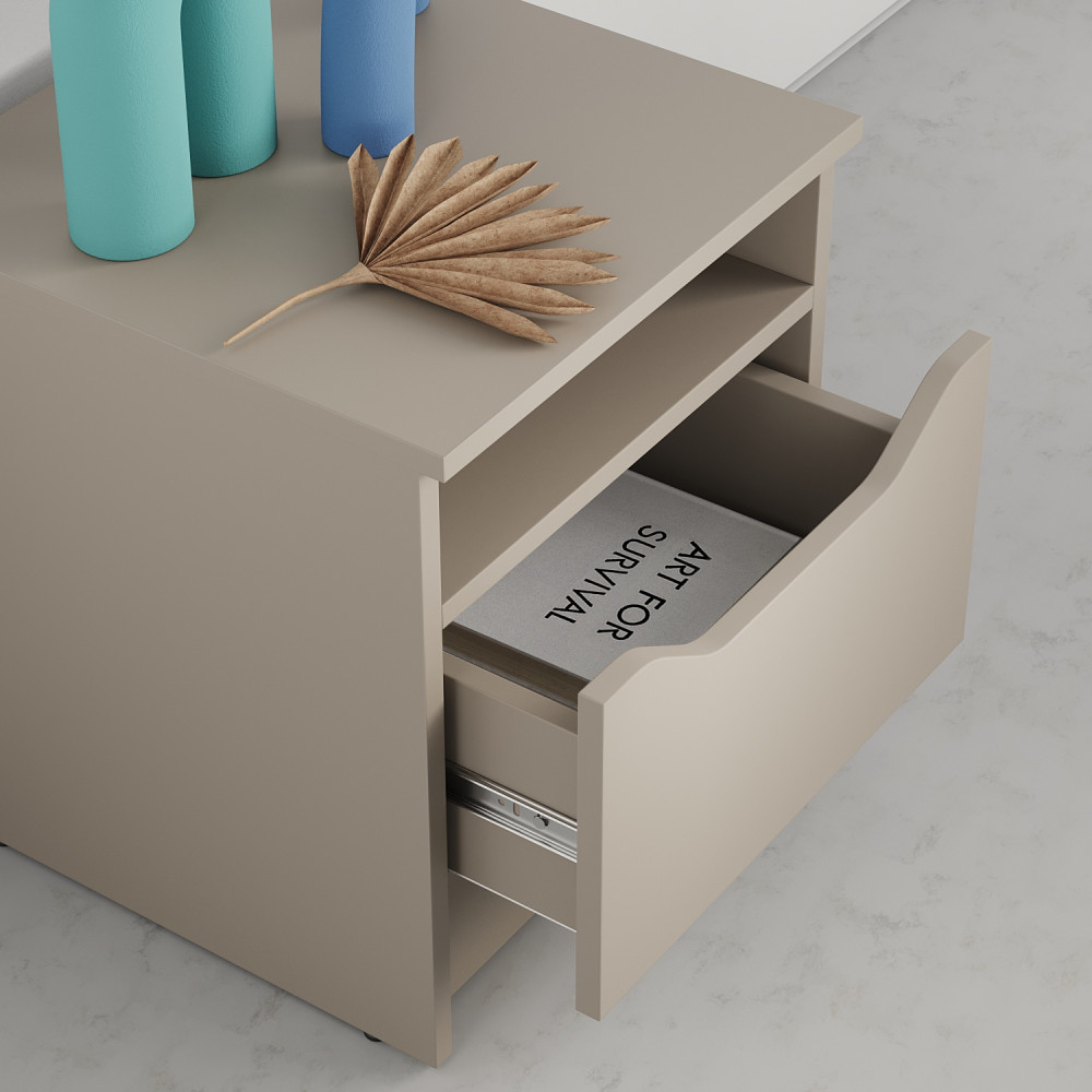 Прикроватная тумба MebelStar Лилу 40x40x44,5 см Кашемир (MBS-1310)