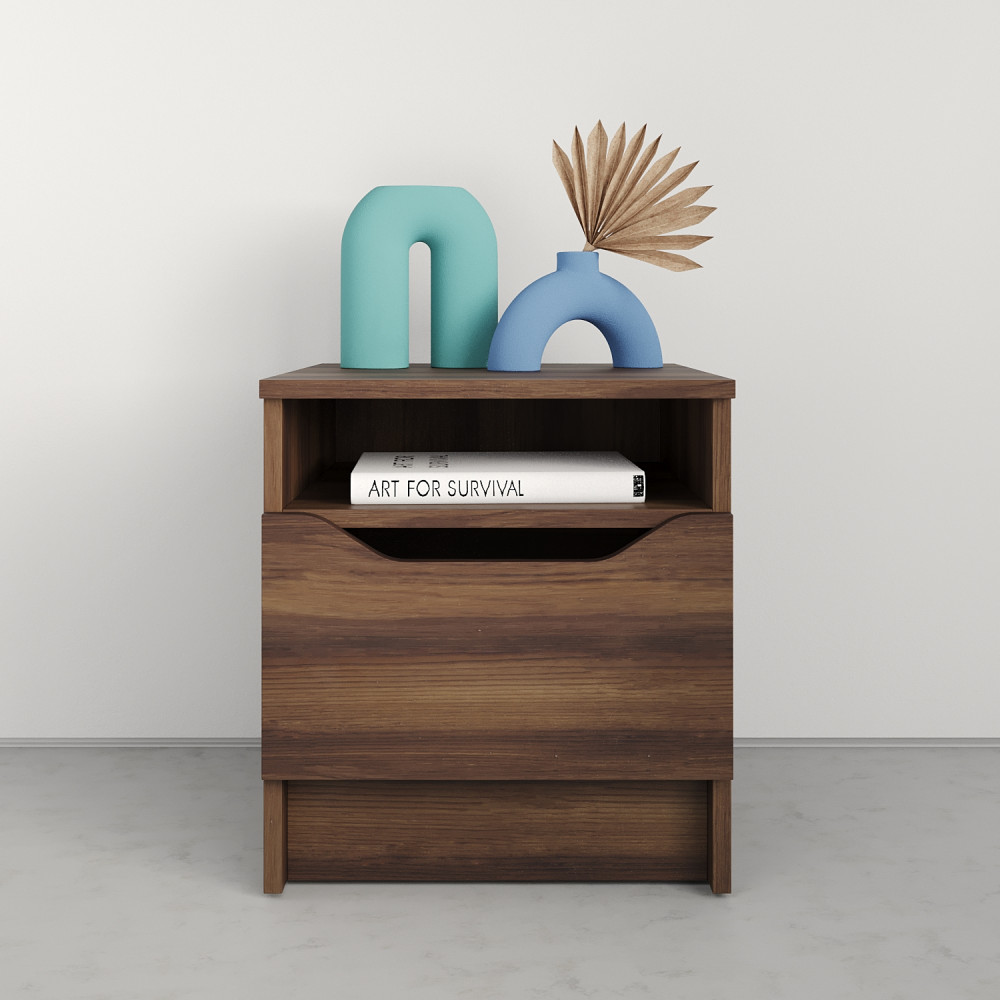 Прикроватная тумба MebelStar Лилу 40x40x44,5 см Дуб янтарный (MBS-1380)