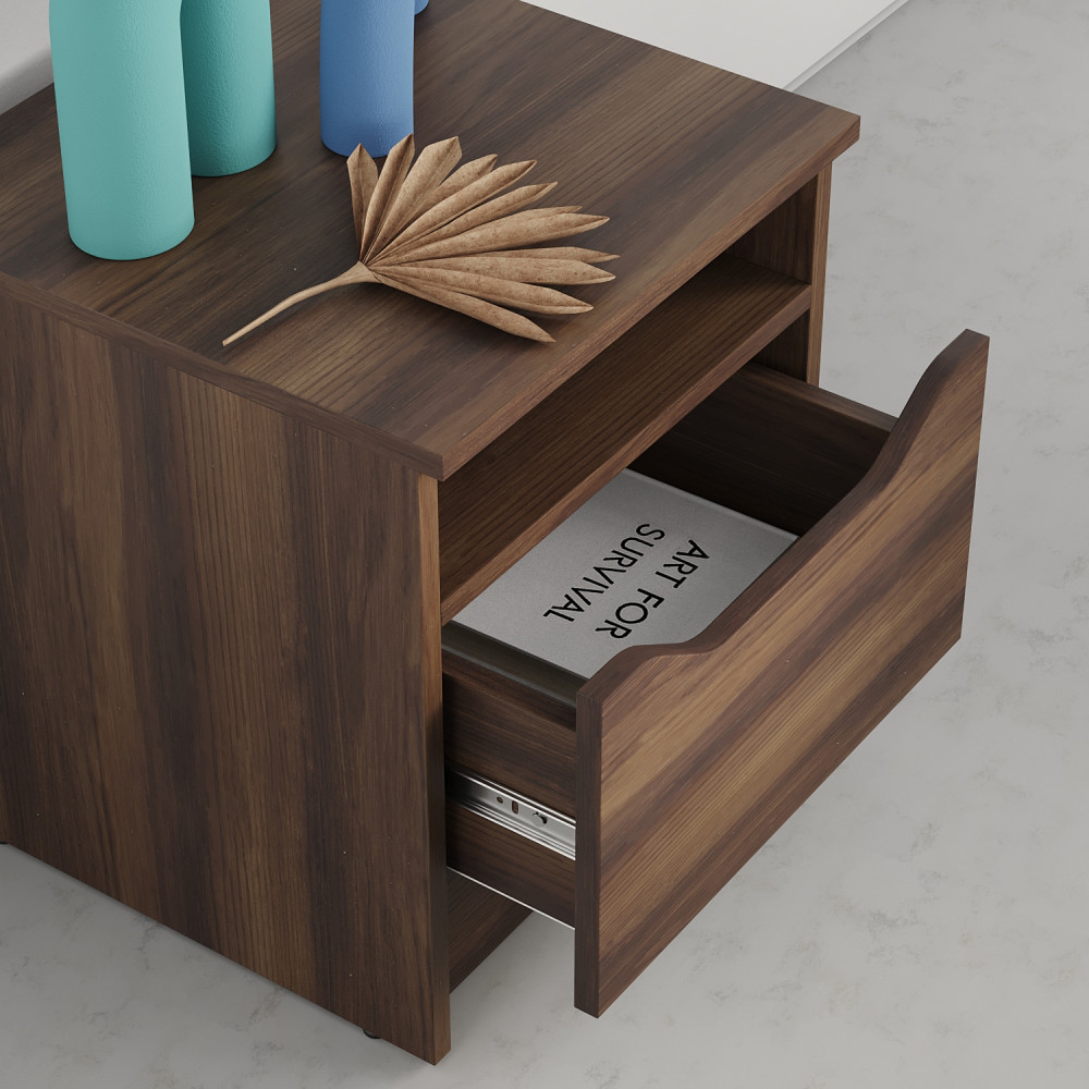 Прикроватная тумба MebelStar Лилу 40x40x44,5 см Дуб янтарный (MBS-1380)