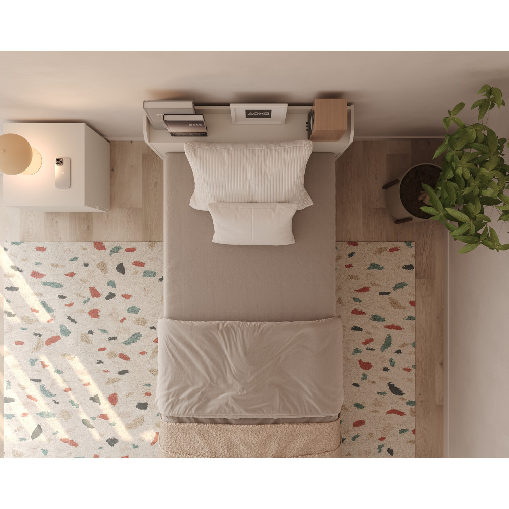 Ліжко односпальне MebelStar Нео 90x200 см Аляска білий (MBS-1140)