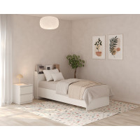 Кровать односпальная MebelStar Нео 90x200 см Аляска белый (MBS-1140)