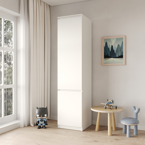 Пенал закрытый с полками MebelStar Нео 2Д 50x50x210 см Аляска белый (MBS-1170)